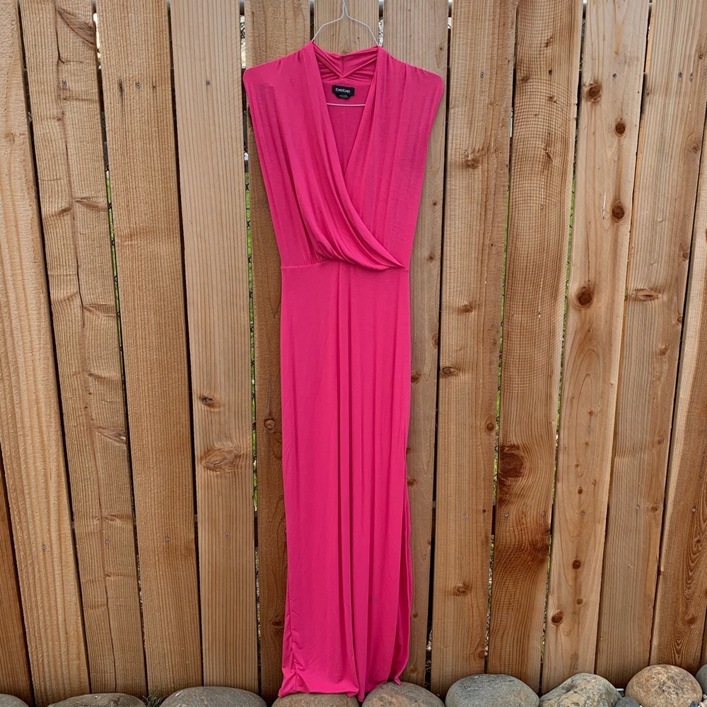 BEBE Hot Pink Maxi Dress